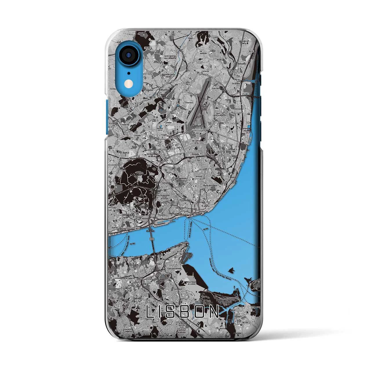 【リスボン(ポルトガル)】地図柄iPhoneケース(クリアタイプ)