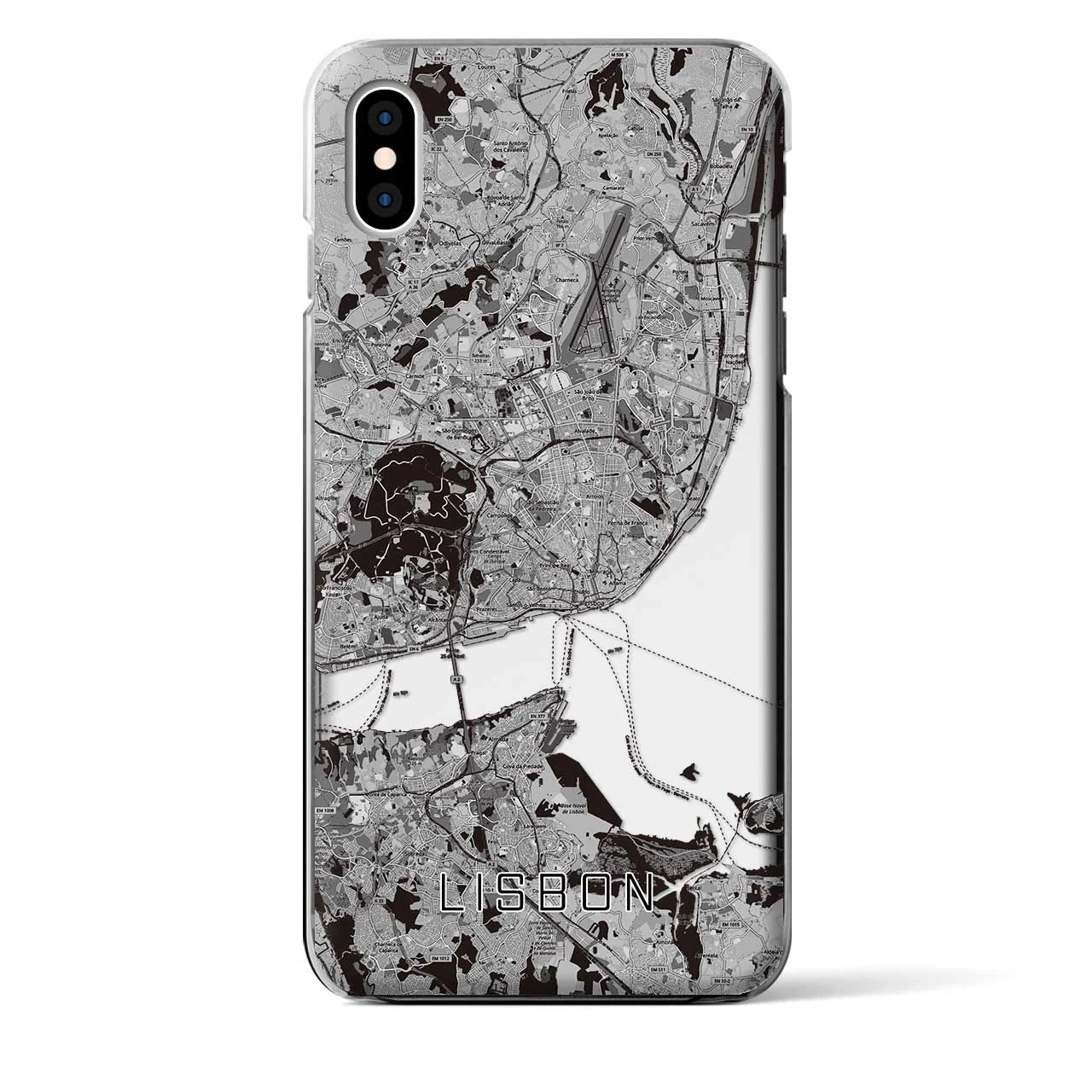 【リスボン(ポルトガル)】地図柄iPhoneケース(クリアタイプ)