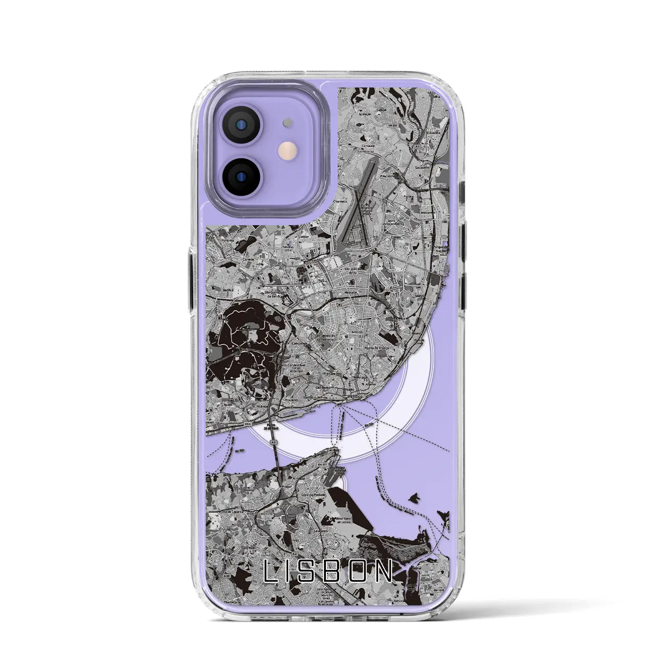 【リスボン(ポルトガル)】地図柄iPhoneケース(MagSafeタイプ)