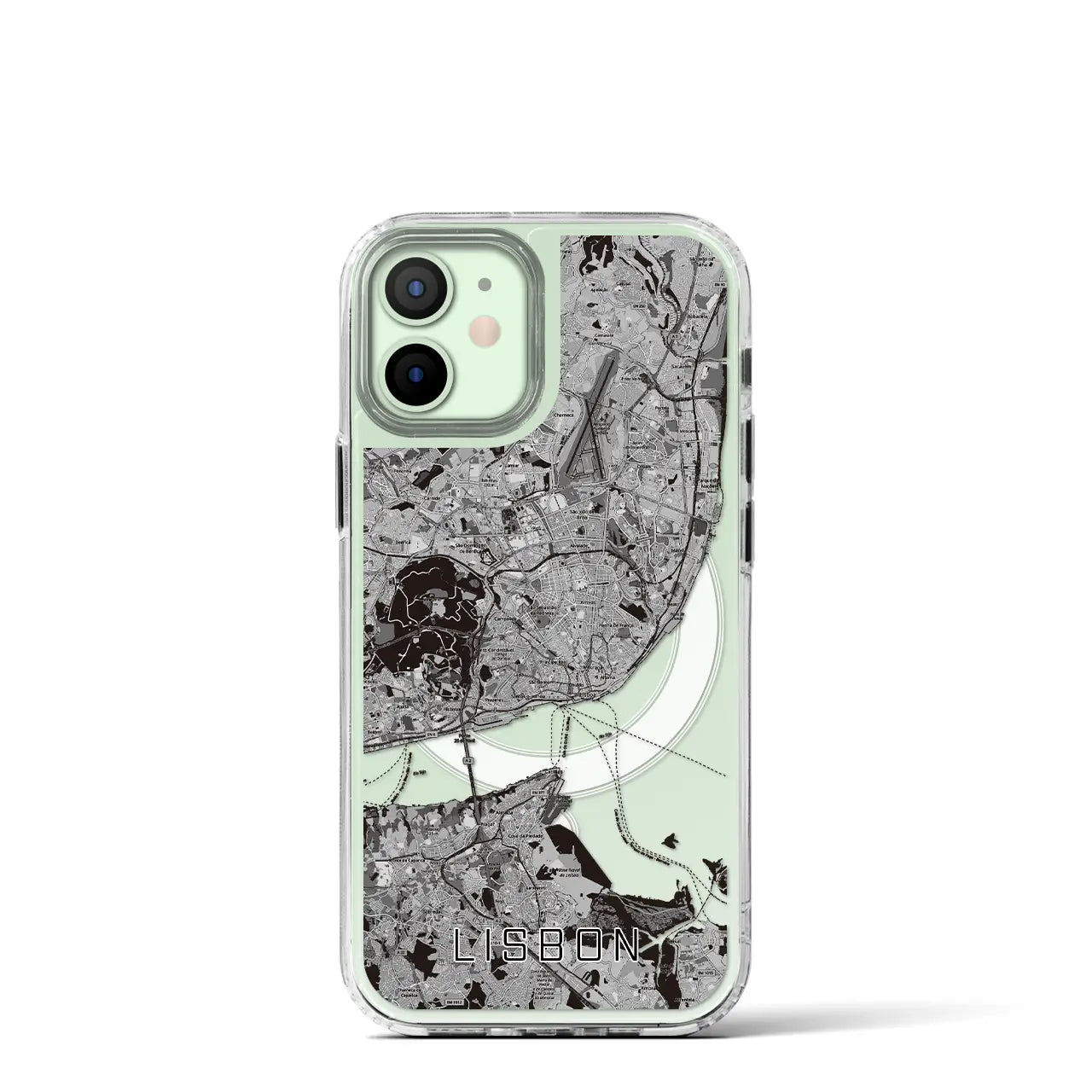 【リスボン(ポルトガル)】地図柄iPhoneケース(MagSafeタイプ)