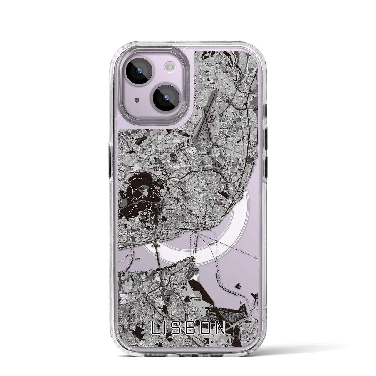 【リスボン(ポルトガル)】地図柄iPhoneケース(MagSafeタイプ)