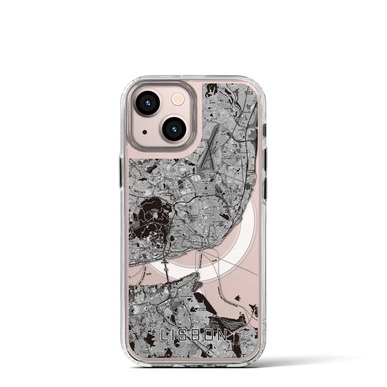 【リスボン(ポルトガル)】地図柄iPhoneケース(MagSafeタイプ)