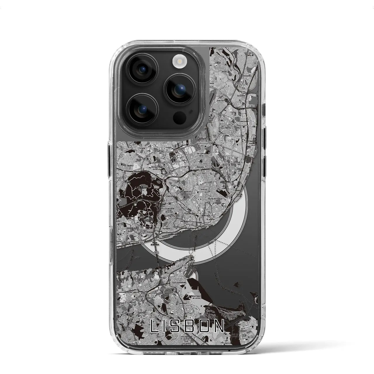 【リスボン(ポルトガル)】地図柄iPhoneケース(MagSafeタイプ)