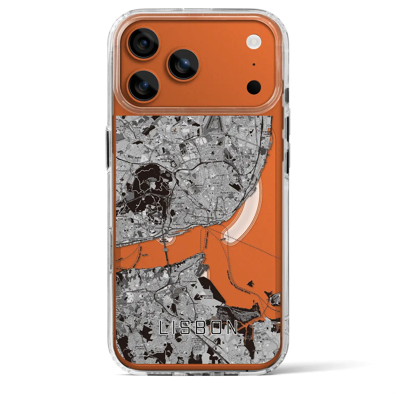 【リスボン(ポルトガル)】地図柄iPhoneケース(MagSafeタイプ)