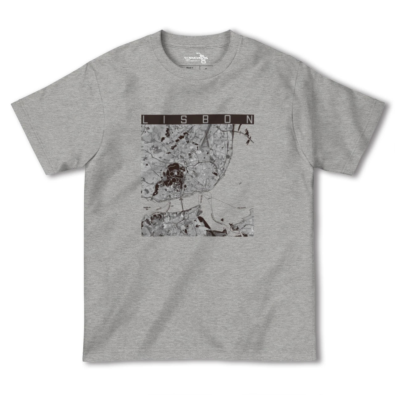 【リスボン(ポルトガル)】地図柄ヘビーウェイトTシャツ