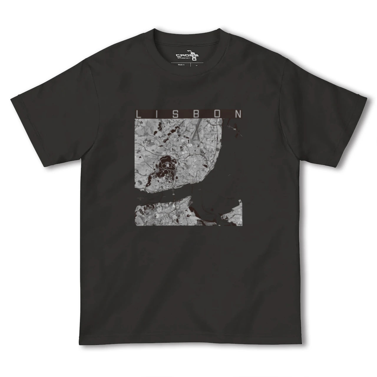 【リスボン(ポルトガル)】地図柄ヘビーウェイトTシャツ