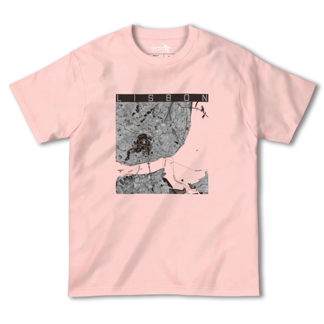 【リスボン(ポルトガル)】地図柄ヘビーウェイトTシャツ