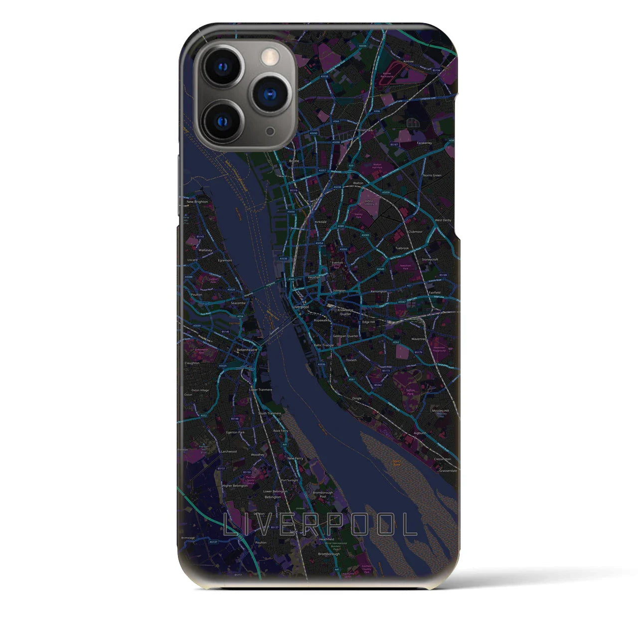 【リヴァプール(イギリス)】地図柄iPhoneケース(バックカバータイプ)