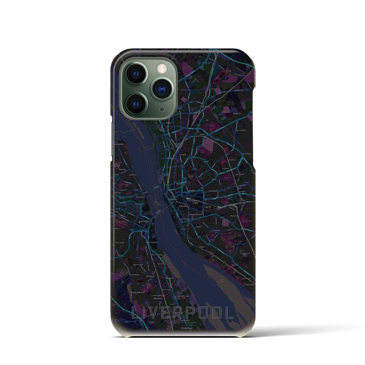 【リヴァプール(イギリス)】地図柄iPhoneケース(バックカバータイプ)