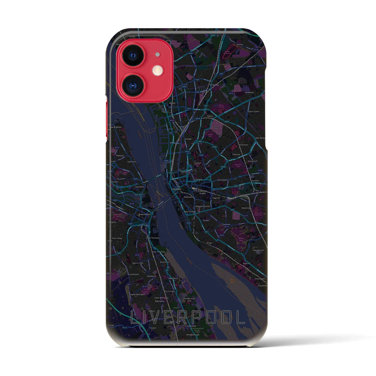 【リヴァプール(イギリス)】地図柄iPhoneケース(バックカバータイプ)