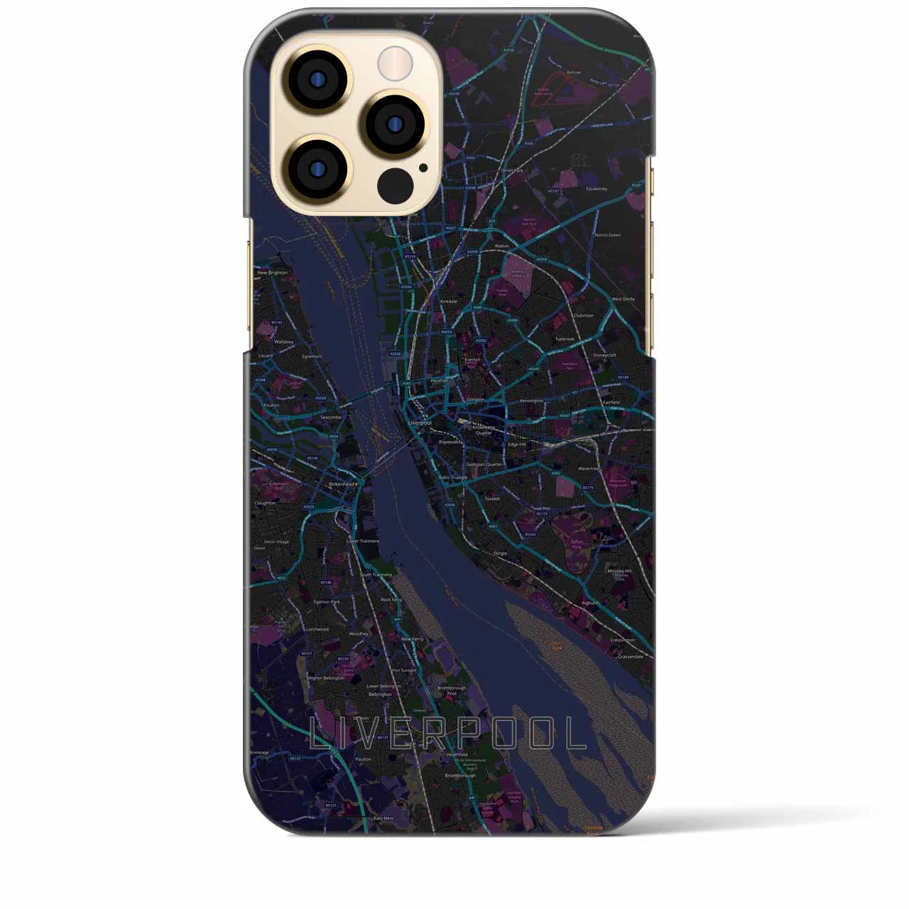 【リヴァプール(イギリス)】地図柄iPhoneケース(バックカバータイプ)
