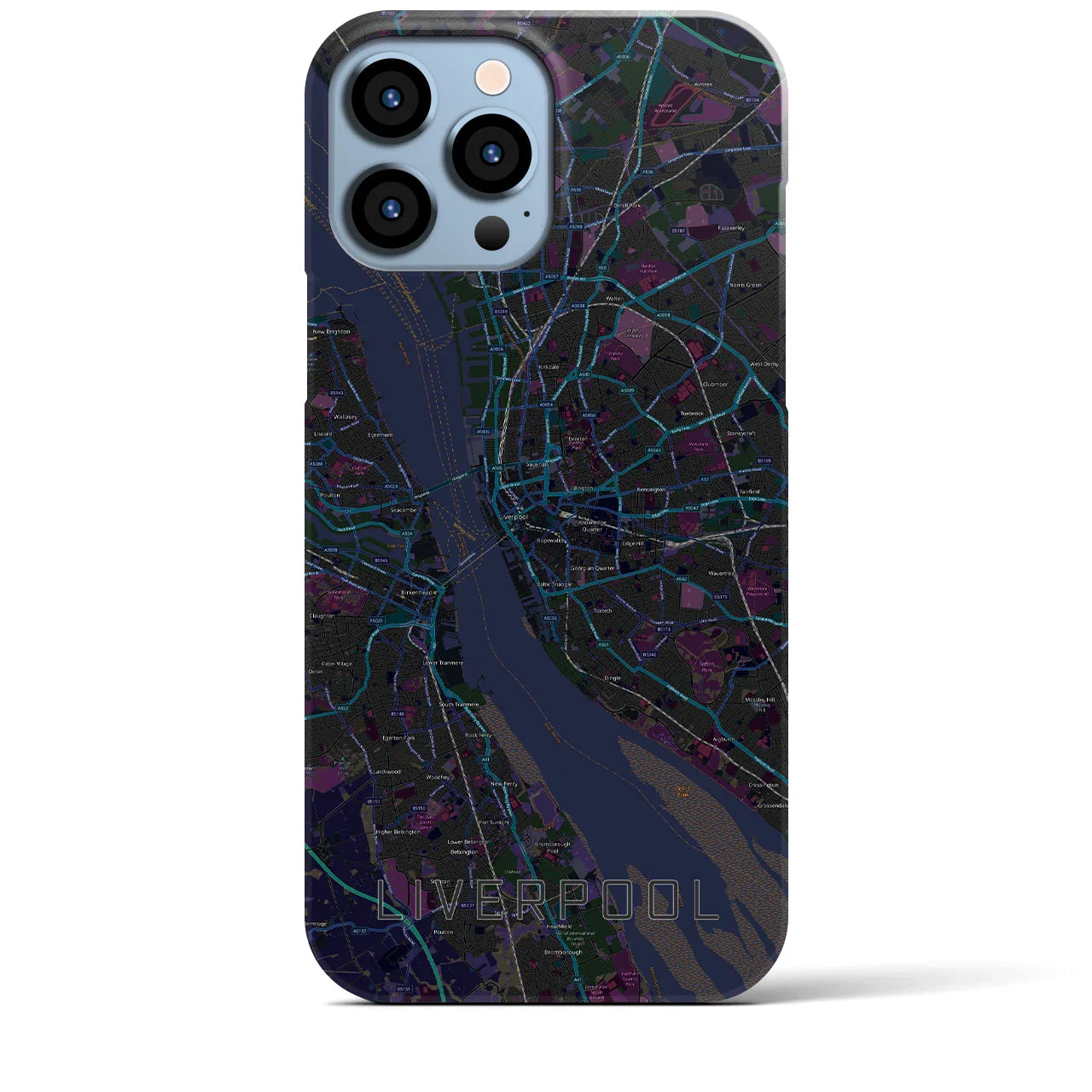 【リヴァプール(イギリス)】地図柄iPhoneケース(バックカバータイプ)