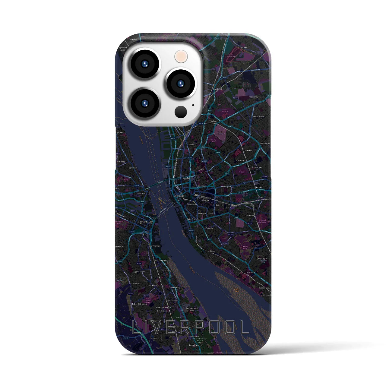 【リヴァプール(イギリス)】地図柄iPhoneケース(バックカバータイプ)