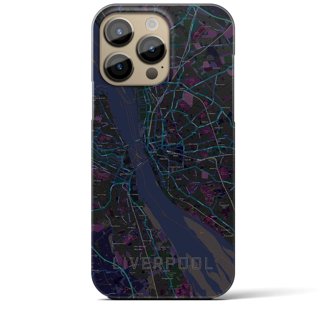 【リヴァプール(イギリス)】地図柄iPhoneケース(バックカバータイプ)
