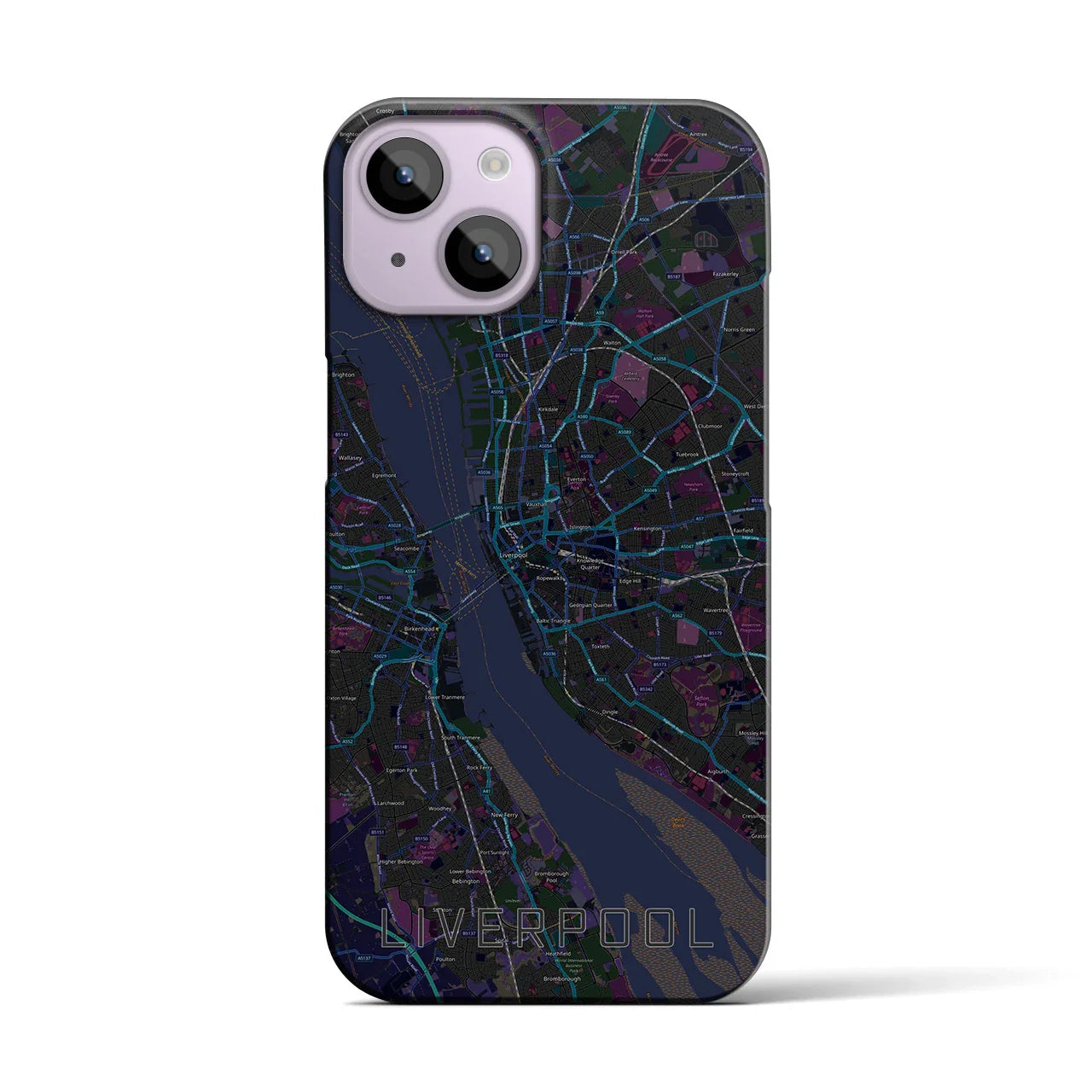 【リヴァプール(イギリス)】地図柄iPhoneケース(バックカバータイプ)