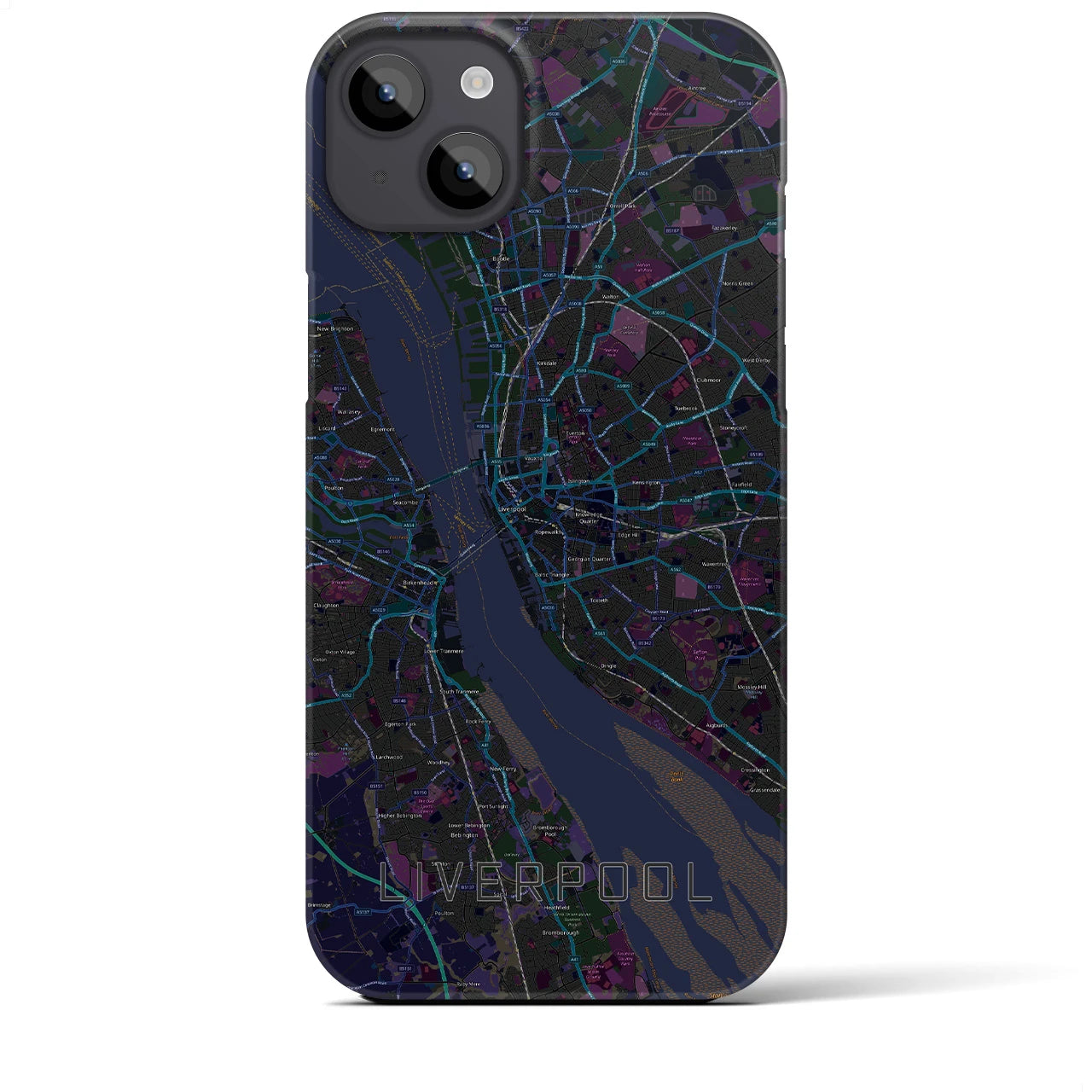 【リヴァプール(イギリス)】地図柄iPhoneケース(バックカバータイプ)