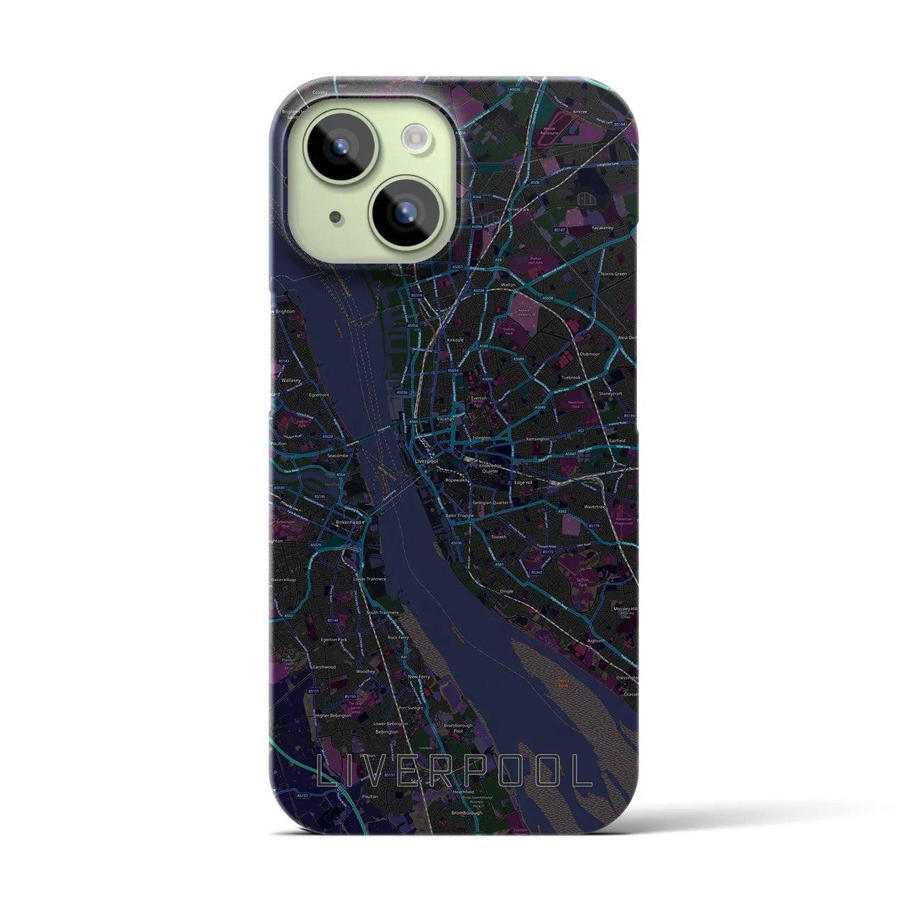 【リヴァプール(イギリス)】地図柄iPhoneケース(バックカバータイプ)