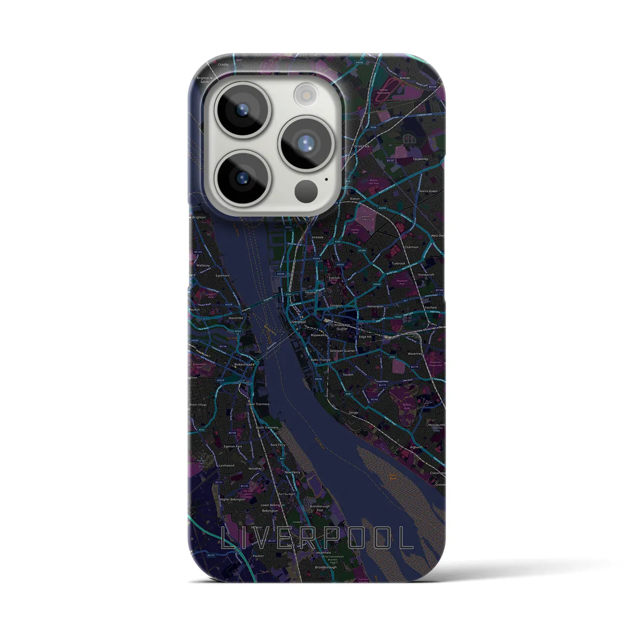 【リヴァプール(イギリス)】地図柄iPhoneケース(バックカバータイプ)