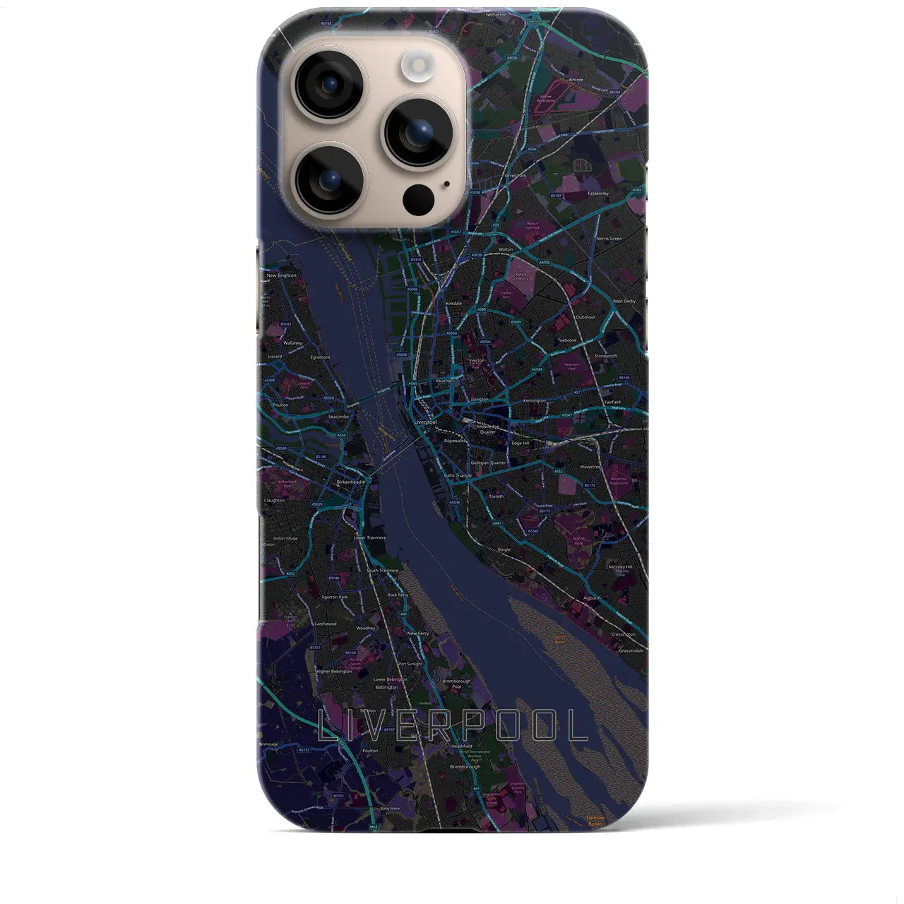 【リヴァプール(イギリス)】地図柄iPhoneケース(バックカバータイプ)
