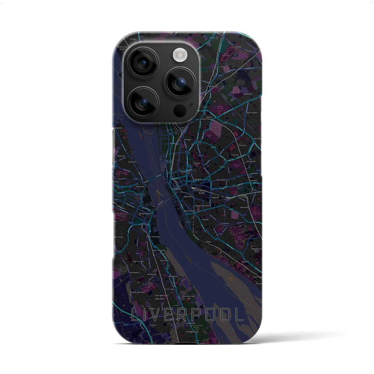 【リヴァプール(イギリス)】地図柄iPhoneケース(バックカバータイプ)