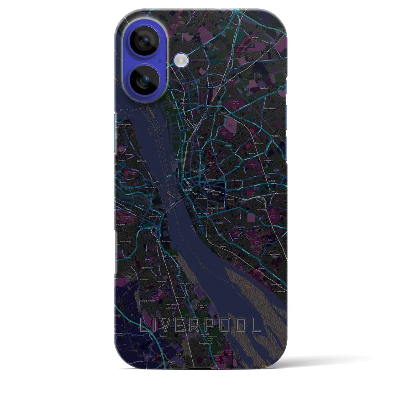【リヴァプール(イギリス)】地図柄iPhoneケース(バックカバータイプ)