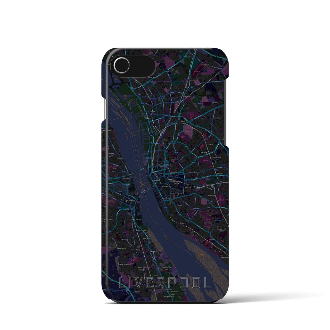 【リヴァプール(イギリス)】地図柄iPhoneケース(バックカバータイプ)
