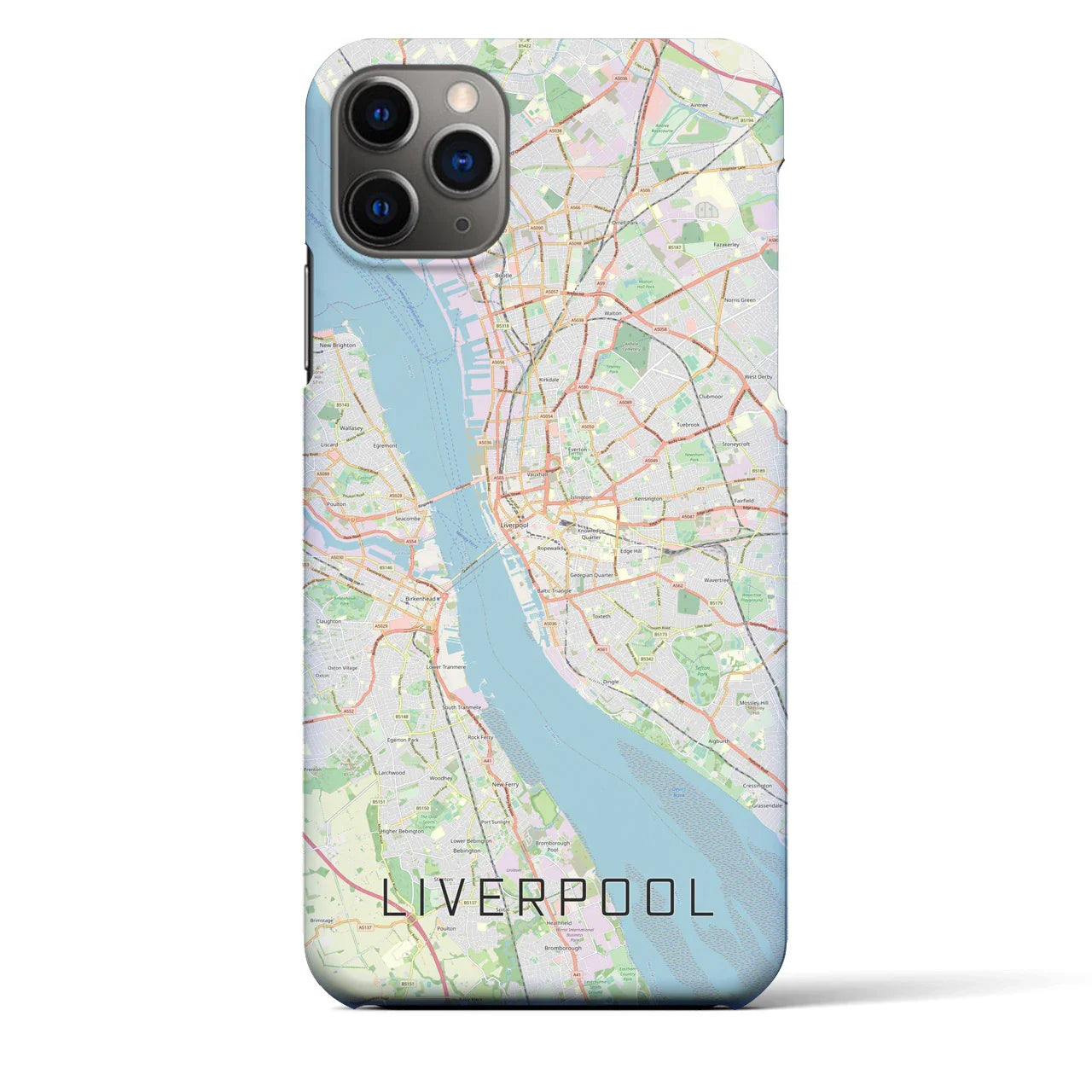 【リヴァプール(イギリス)】地図柄iPhoneケース(バックカバータイプ)