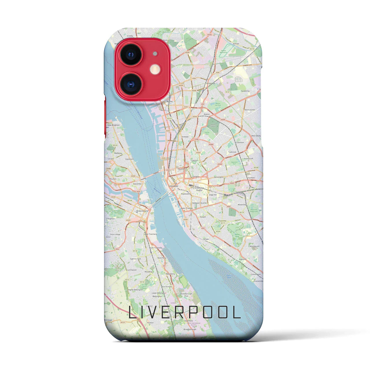 【リヴァプール(イギリス)】地図柄iPhoneケース(バックカバータイプ)