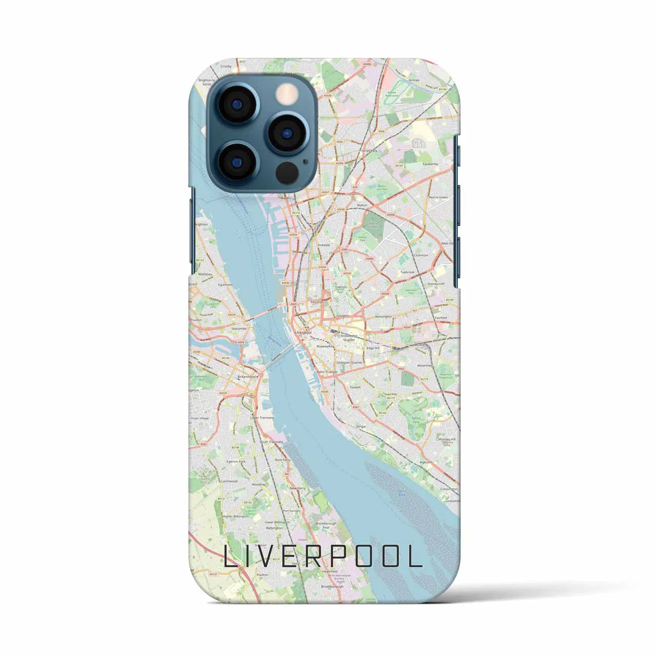【リヴァプール(イギリス)】地図柄iPhoneケース(バックカバータイプ)