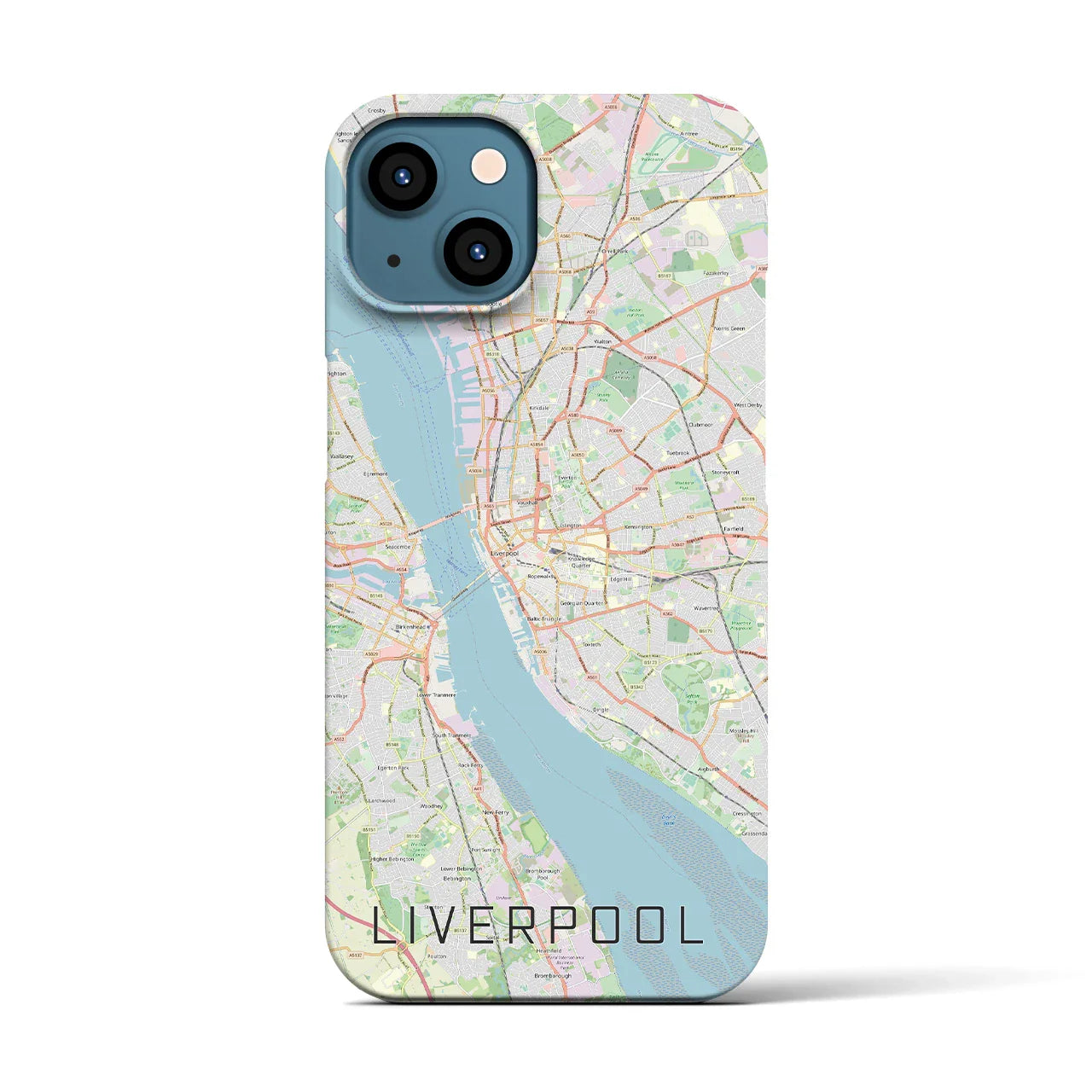【リヴァプール(イギリス)】地図柄iPhoneケース(バックカバータイプ)