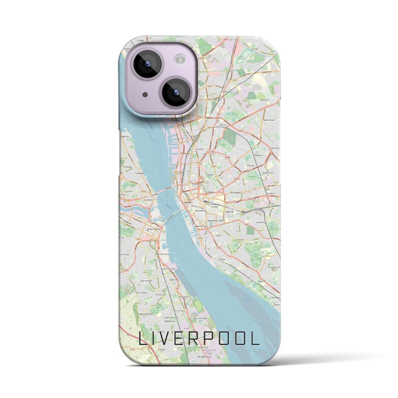 【リヴァプール(イギリス)】地図柄iPhoneケース(バックカバータイプ)