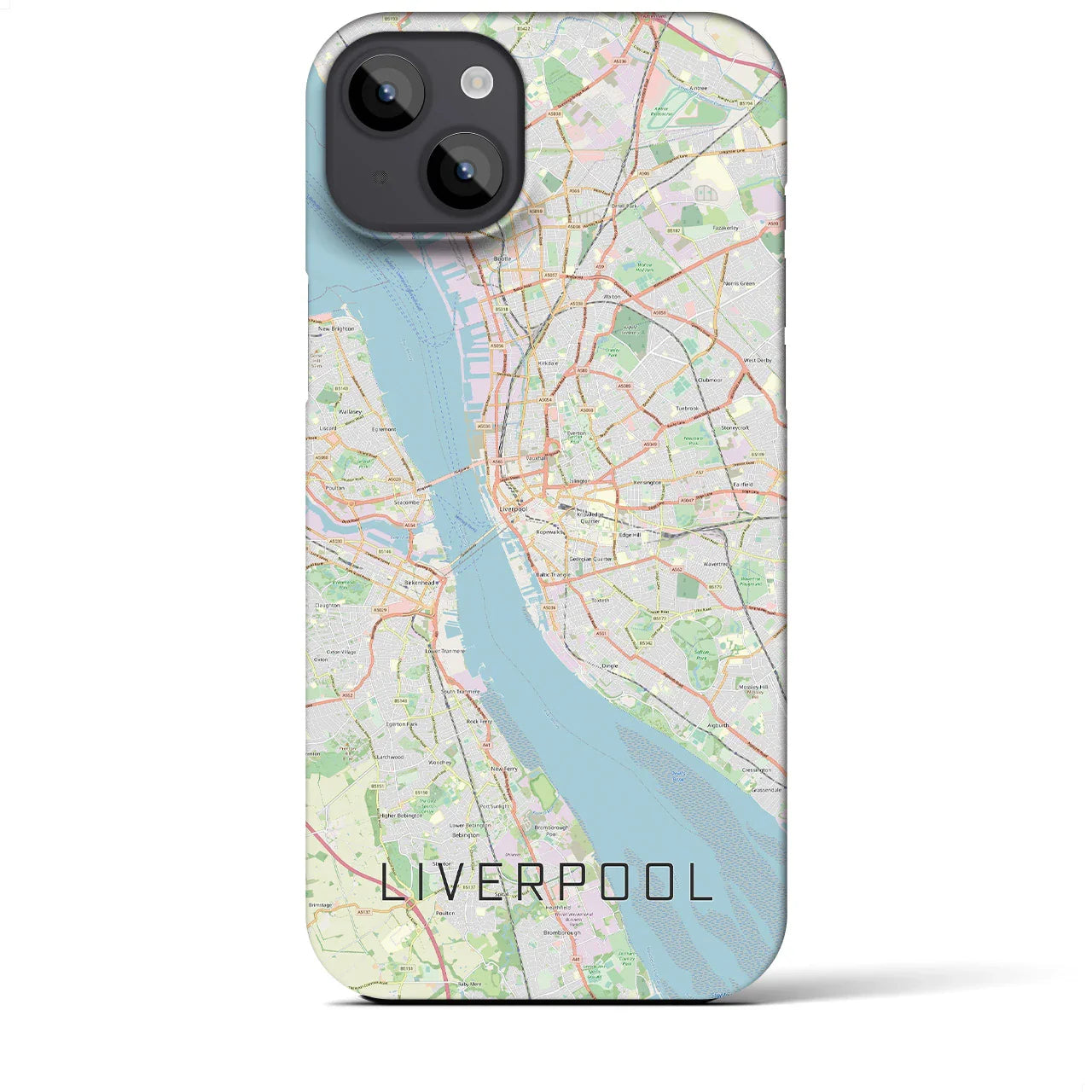 【リヴァプール(イギリス)】地図柄iPhoneケース(バックカバータイプ)