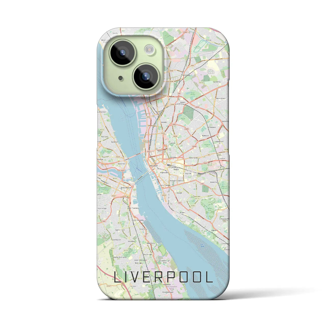 【リヴァプール(イギリス)】地図柄iPhoneケース(バックカバータイプ)