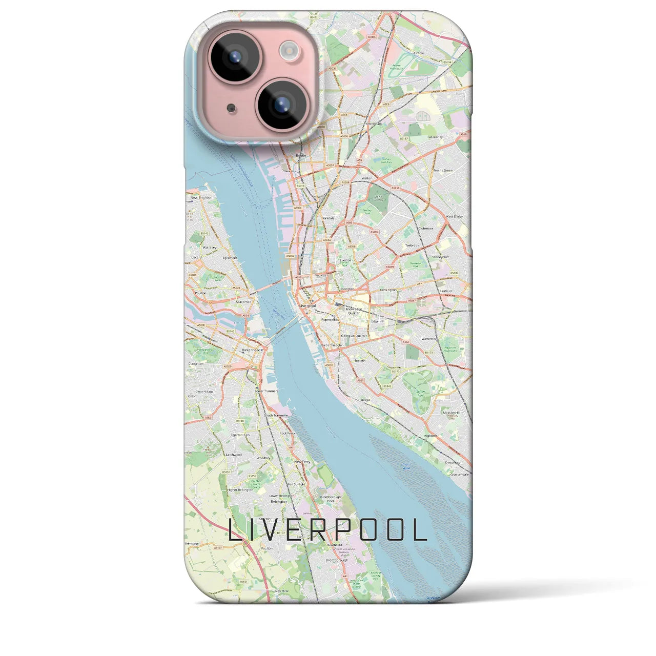 【リヴァプール(イギリス)】地図柄iPhoneケース(バックカバータイプ)