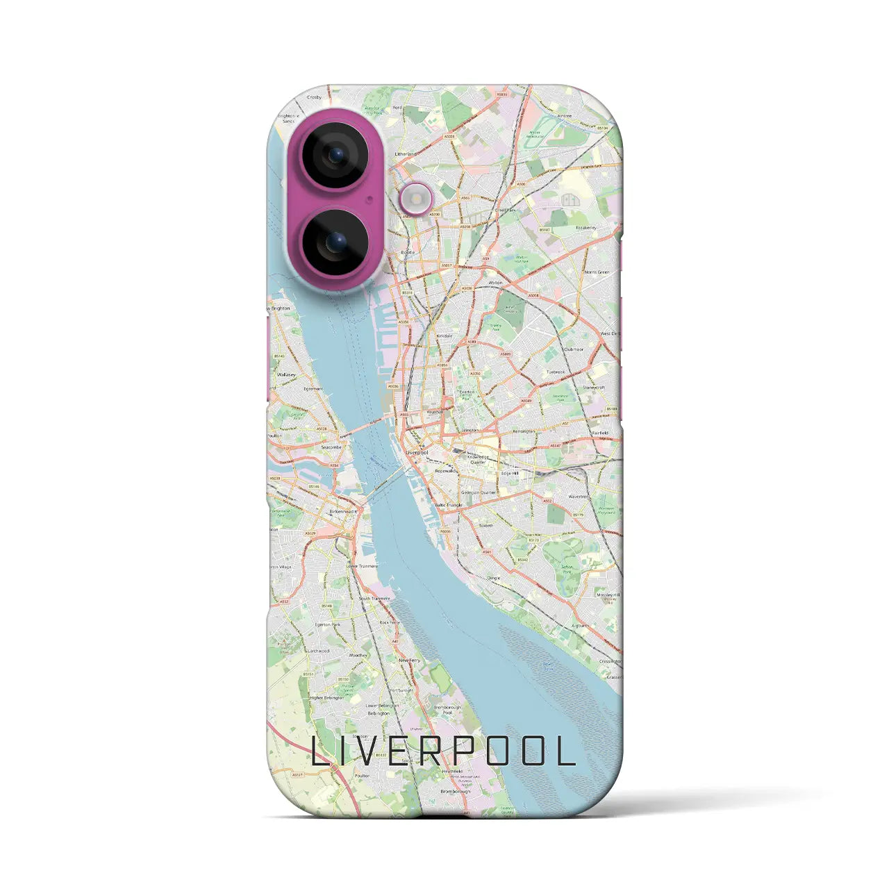 【リヴァプール(イギリス)】地図柄iPhoneケース(バックカバータイプ)