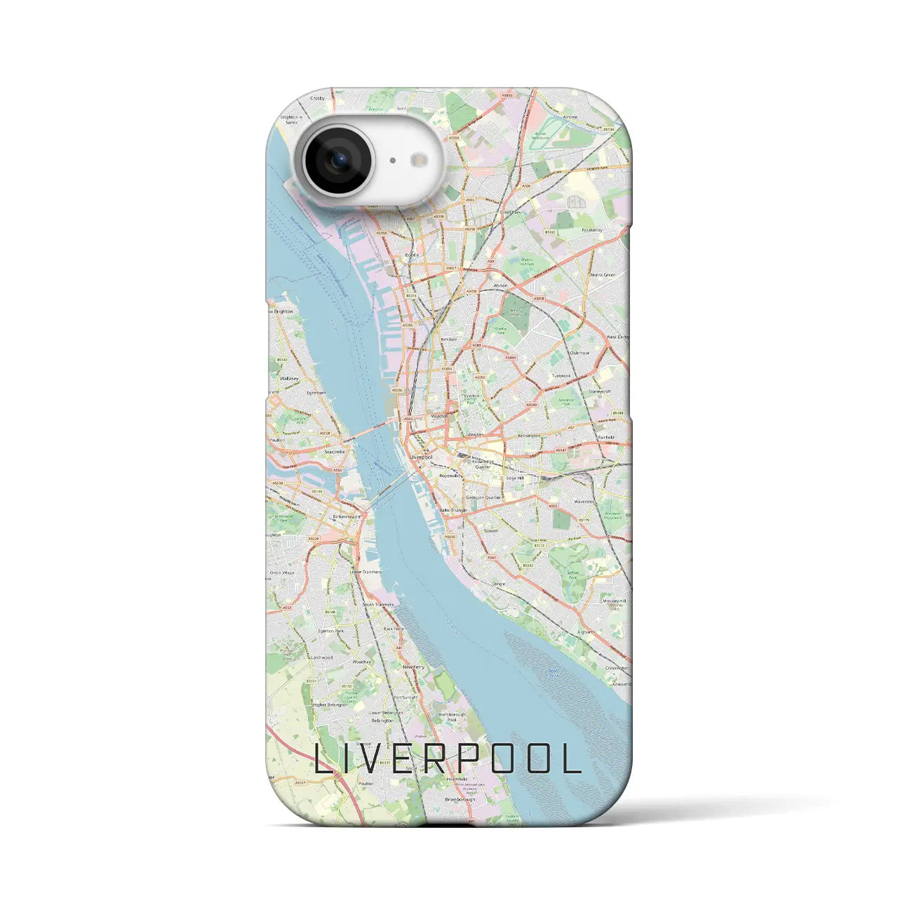 【リヴァプール(イギリス)】地図柄iPhoneケース(バックカバータイプ)