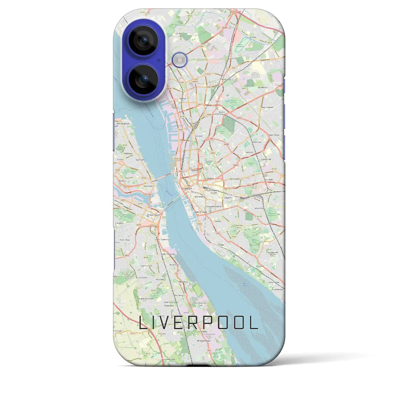 【リヴァプール(イギリス)】地図柄iPhoneケース(バックカバータイプ)ナチュラル・iPhone 16 Pro Max 用