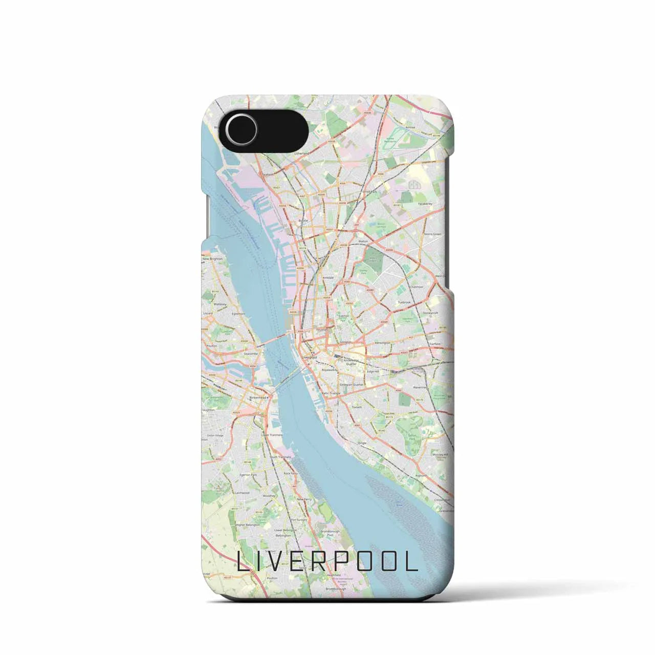 【リヴァプール(イギリス)】地図柄iPhoneケース(バックカバータイプ)