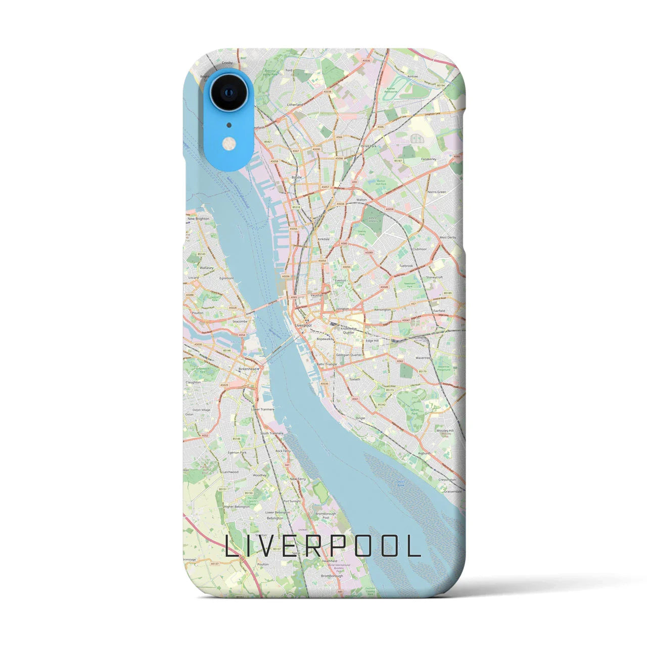 【リヴァプール(イギリス)】地図柄iPhoneケース(バックカバータイプ)
