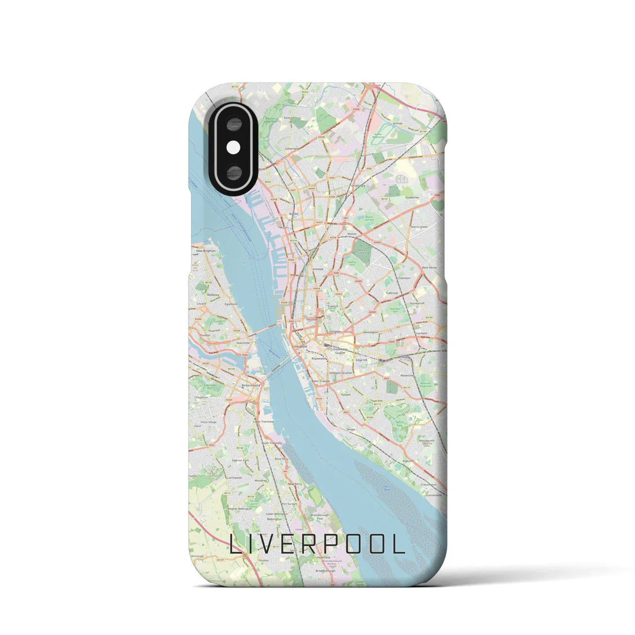 【リヴァプール(イギリス)】地図柄iPhoneケース(バックカバータイプ)