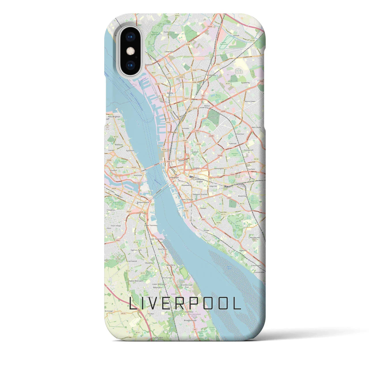 【リヴァプール(イギリス)】地図柄iPhoneケース(バックカバータイプ)