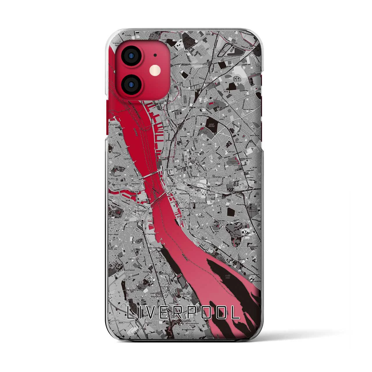 【リヴァプール(イギリス)】地図柄iPhoneケース(クリアタイプ)