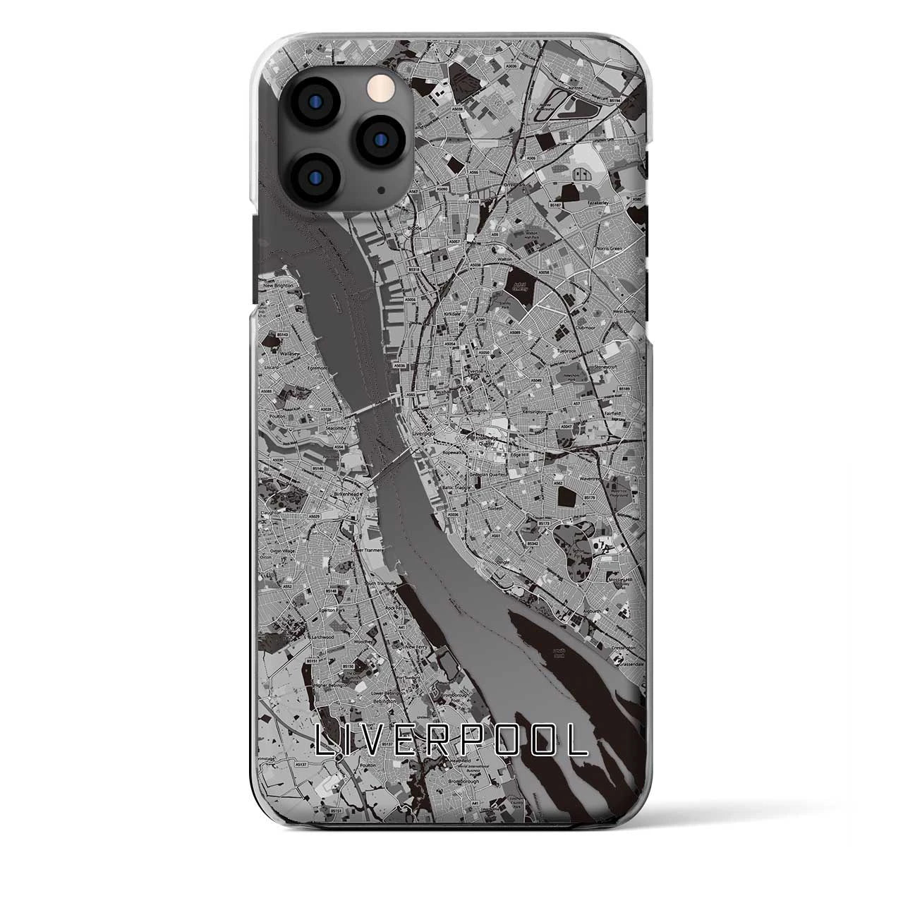 【リヴァプール(イギリス)】地図柄iPhoneケース(クリアタイプ)