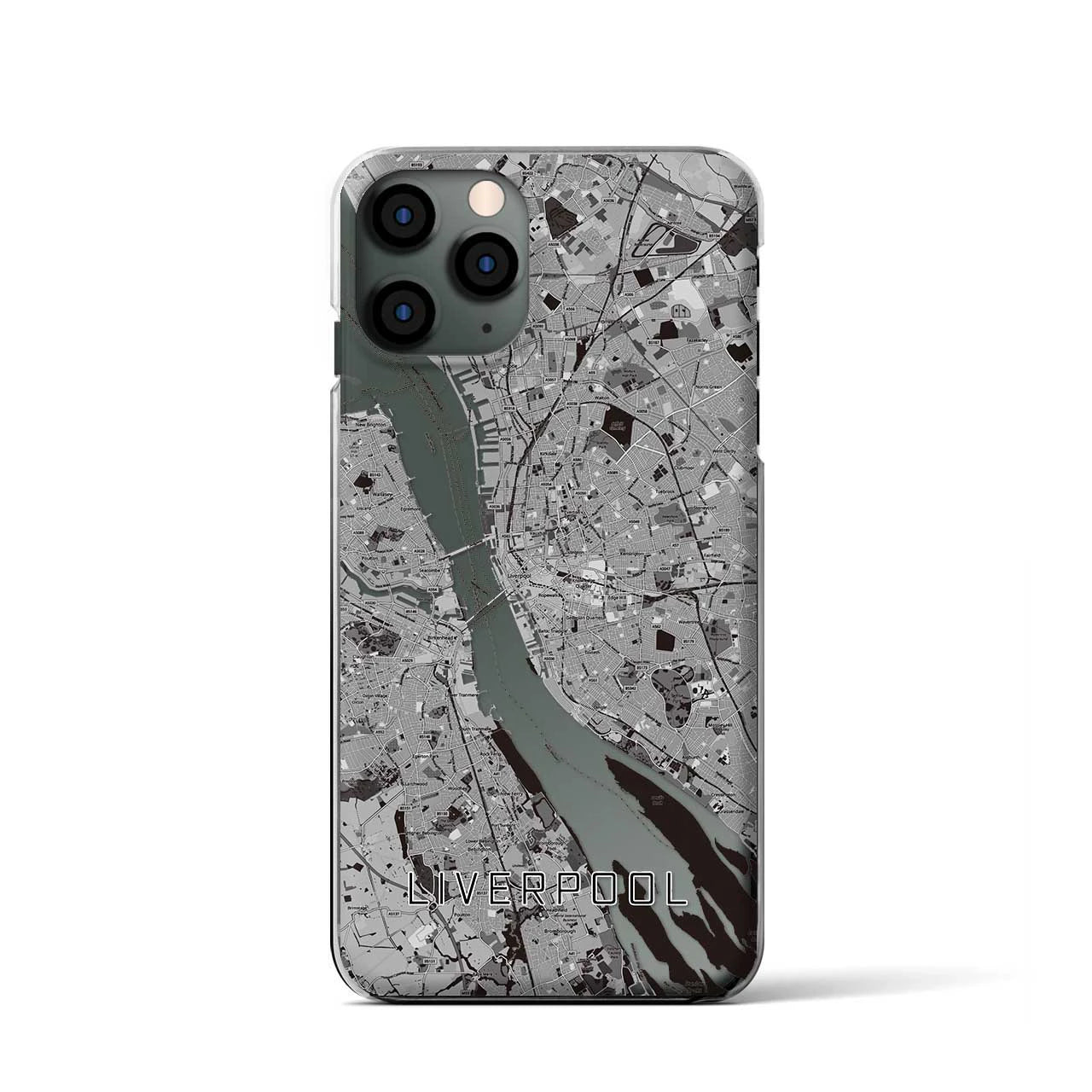 【リヴァプール(イギリス)】地図柄iPhoneケース(クリアタイプ)