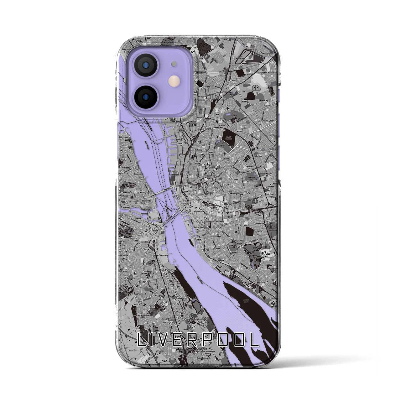 【リヴァプール(イギリス)】地図柄iPhoneケース(クリアタイプ)