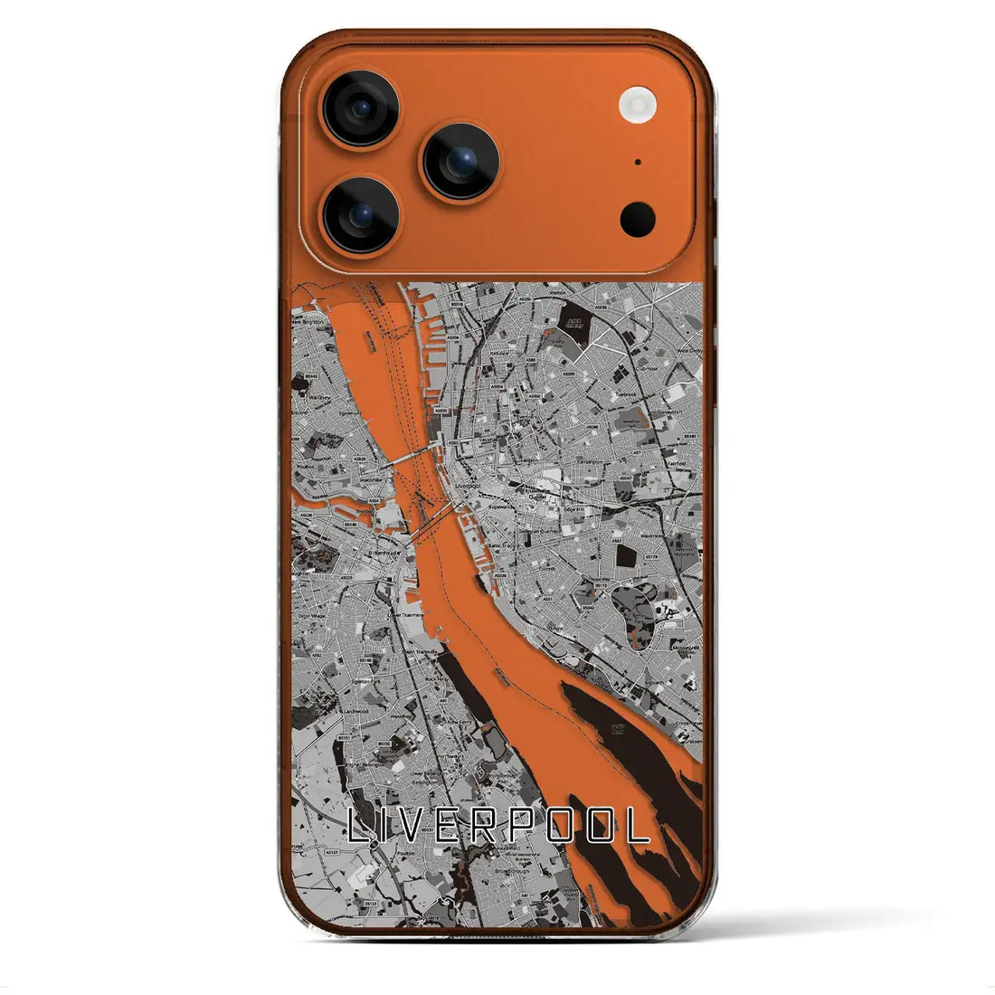 【リヴァプール(イギリス)】地図柄iPhoneケース(クリアタイプ)
