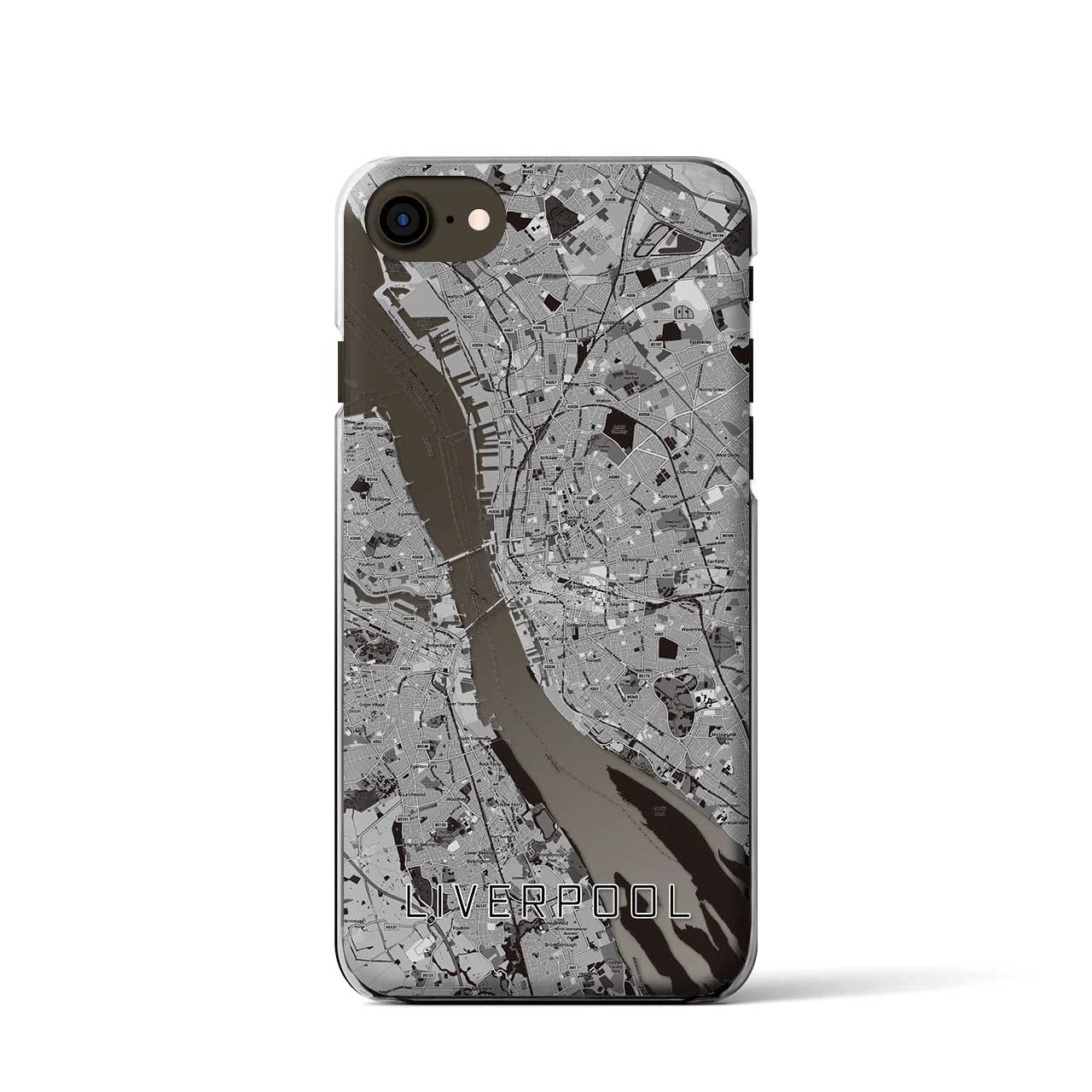 【リヴァプール(イギリス)】地図柄iPhoneケース(クリアタイプ)
