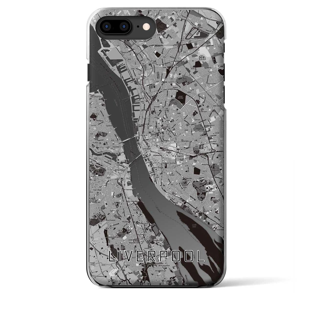 【リヴァプール(イギリス)】地図柄iPhoneケース(クリアタイプ)