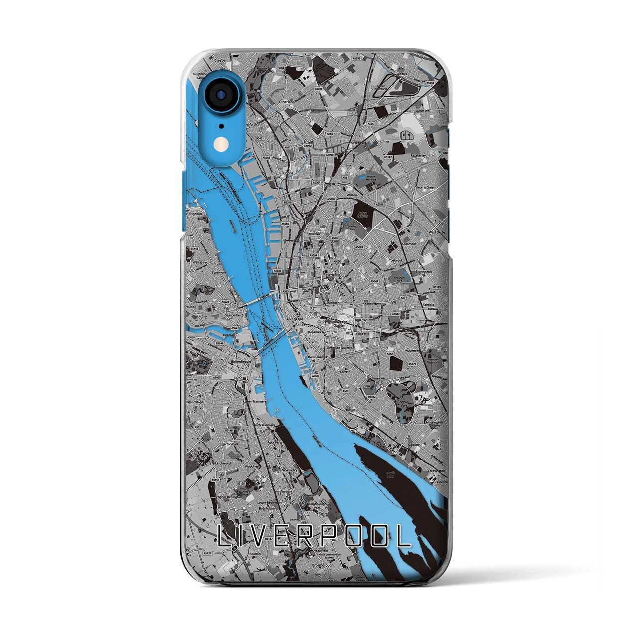 【リヴァプール(イギリス)】地図柄iPhoneケース(クリアタイプ)