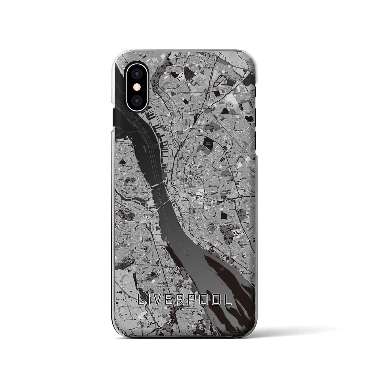 【リヴァプール(イギリス)】地図柄iPhoneケース(クリアタイプ)